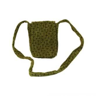 Textil táska - Tépőzáras Félhold zöld