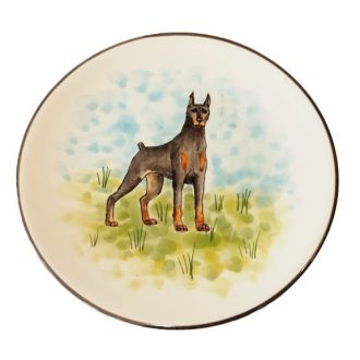 Kutya Dobermann tányér