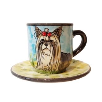 Kutya Yorkshire terrier csésze 2dl + alj