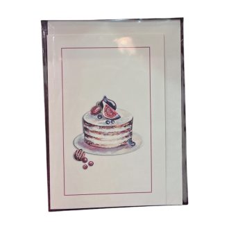Vintage képeslap - Fügetorta