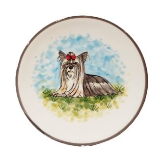 Kutya Yorkshire terrier tányér