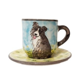 Kutya Border Collie csésze 2dl + alj