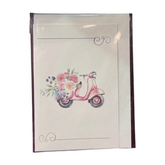 Vintage képeslap - Vintage képeslap - Vespa rózsaszín