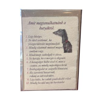   Merített papír képeslap - Bölcselet-Amit megtanulhatnánk...