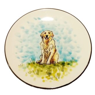 Kutya Golden Retriver tányér