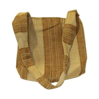 Textil táska - Egypántos Sávos drapp