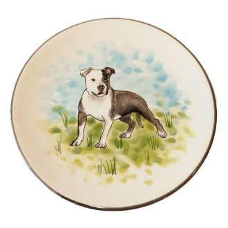 Kutya Steffordshire terrier tányér