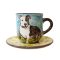 Kutya Steffordshire terrier csésze 2dl + alj