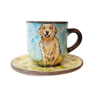 Kutya Golden Retriver csésze 2dl + alj