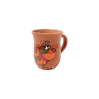 Korongozott bögre Kutya Bulldog - barna
