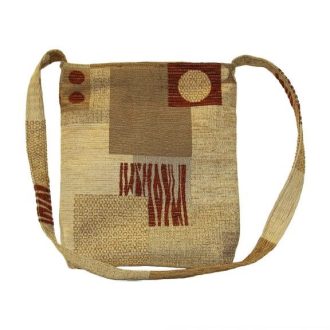Textil táska - Tarisznya absztrakt kockás