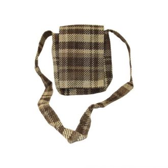 Textil táska - Tépőzáras Pepita szürke