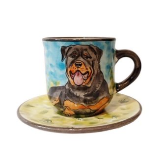 Kutya Rottweiler csésze 2dl + alj
