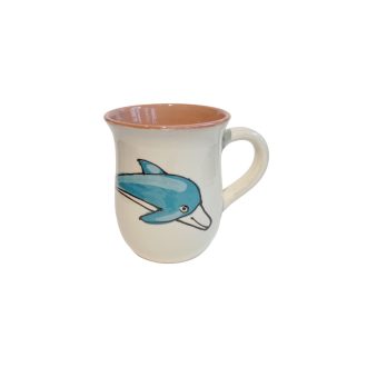Korongozott bögre Delfin-fehér