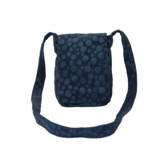 Textil táska - Tépőzáras Buborékos kék