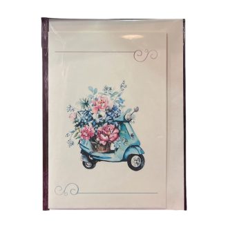 Vintage képeslap - Vespa kék
